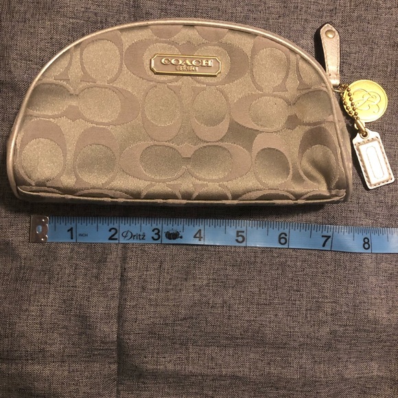Coach Bags Limited Edition Coach Cosmetics Bagcase Silver Signature C Fabric Poshmark